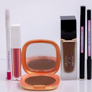 LIQUID FOUNDATION #L1 ET POWDER FOUNDATION NIOR ET MATTE LIP ET EYELINER ET EYEBROW